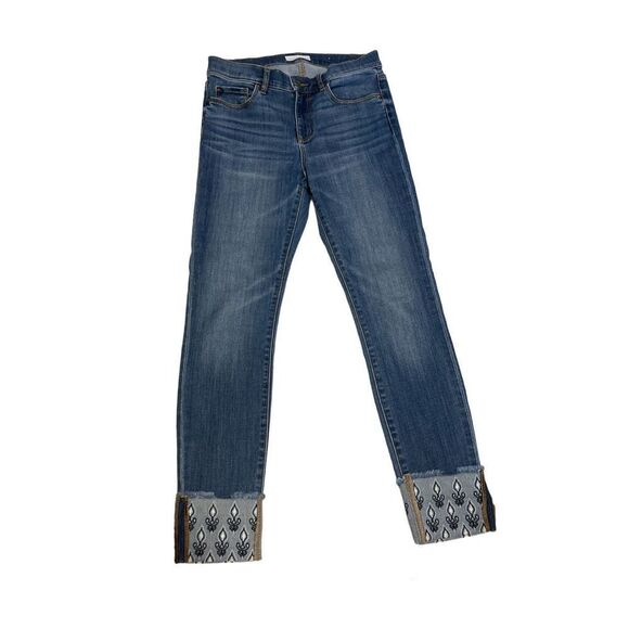 Loft - Skinny Jeans Embroidered Cuff sz 6 - Picture 5 of 10